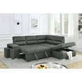 thumbnail image 2 of Hamuq Sectionnel de Sofa Réversible en Suède d'Air Gris avec Rangement, Gonflable, Cadre en Bois Massif de Pin et Contreplaqué, Sièges à Ressorts Ensachés, 94 Pieds L 84 Pieds P 36 Pieds H, 2 of 2