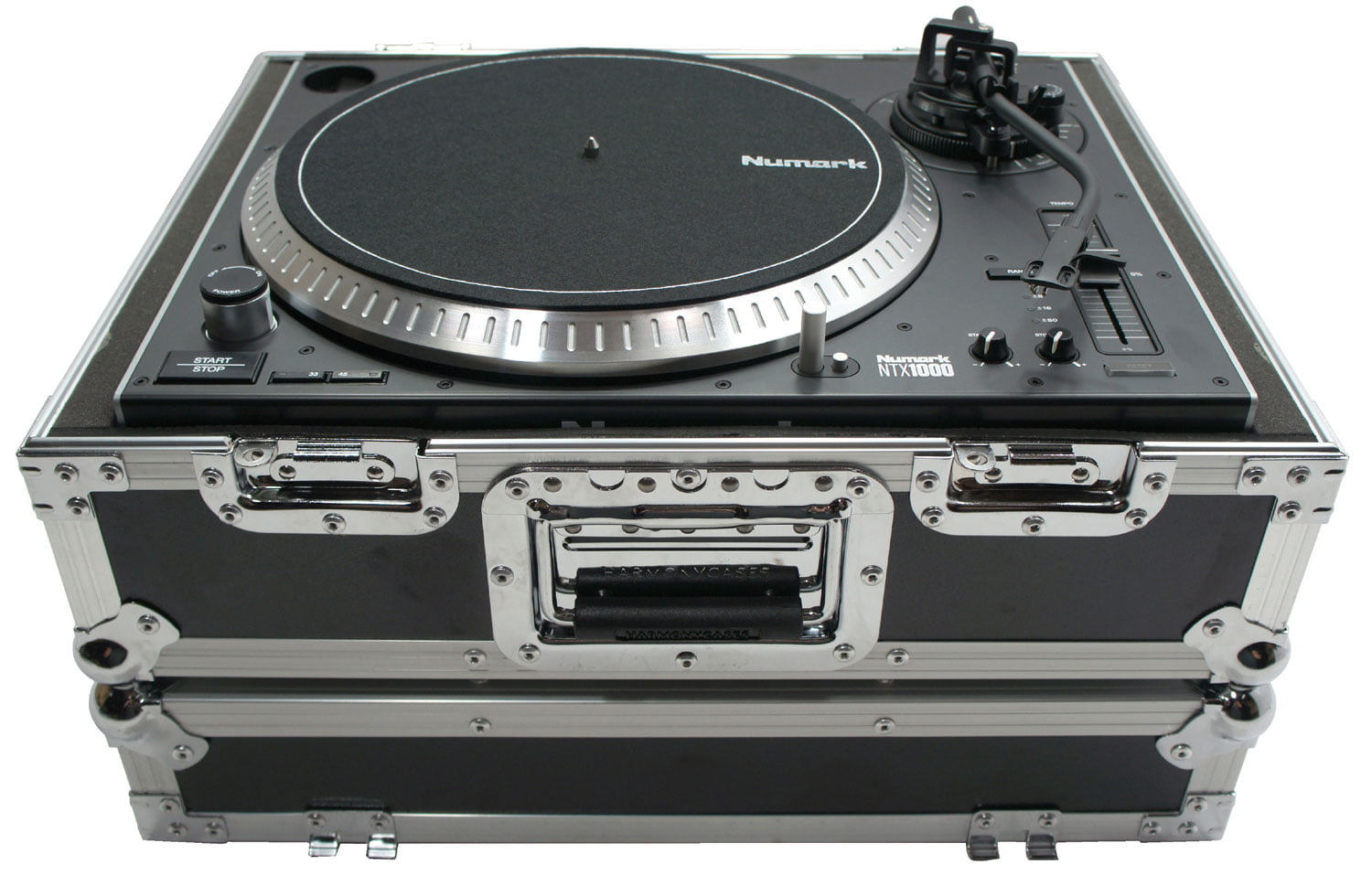 Harmony Cases HC1200BMKII Flight Foam DJ Turntable Custom Case fits Denon 3700 