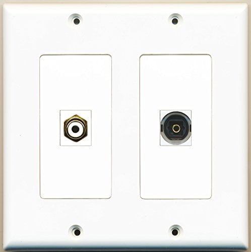 Riteav Placca A Muro Decora Bianca Con 1 Porta HDMI, 1 Jack 3.5mm E 1 Porta CAT5e Ethernet - 4