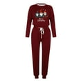thumbnail image 4 of ChaoHeng Women's 2 Piece Lounge Sets Outfits Long Sleeve Pullover Oversized for 2024 Christmas Fashion Casual(Red,M), 4 of 4