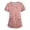 Pink, variant on Leopard Print Scrubs for Women Premium Plus Size Nurse Working Uniforms Fashion V Neck Cheetah Print Side Slits Scrub Shirt Ultra Soft Short Sleeve Medical Workwear with Pockets Light Blue XL