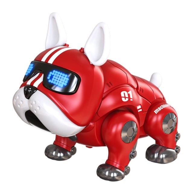 Juguete de perro robot Likrtyny con funciones táctiles Bulldog electrónico para niños