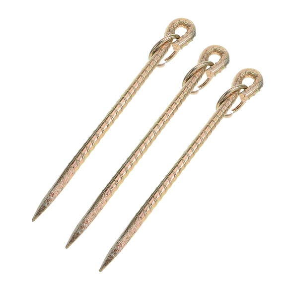 Homoyoyo Heavy Duty Golden Yard Stake with Locking Mechanism for Farm, Garden, and Outdoor Tethering Use