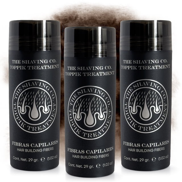 KIT X 3 FIBRAS CAPILARES THE SHAVING CO .TOPPIK TREATMENT CAFE GRANDE. UNISEX
