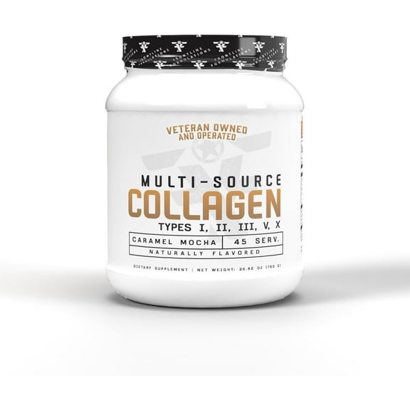 Frontline Formulations Multi-Source Collagen, Promotes Hair, Skin and Nail Health, Caramel Mocha