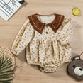 thumbnail image 5 of KyCheLot Baby Girls Boys Bodysuit Vinrage Floral Print Cute Collared Long Sleeve Cotton Romper 3-36 Months, 5 of 5