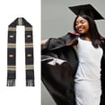 thumbnail image 7 of Jiibva Double Layered Tassel Black Shawl Satin Graduation Ribbon Logo Adult Etiquette Scarf Honor Shoulder Strap, 7 of 7
