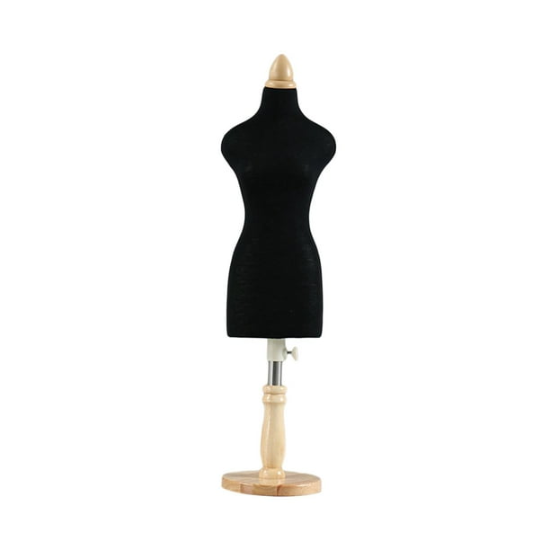 Mini sastre modista muñeca vestido femenino forma maniquí muñeca vestido soporte de exhibición para micro paisaje jardín de hadas , Base redonda de 46 cm. CUTICAT Mini soporte para casa de muñecas