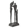 thumbnail image 5 of Brown Cast Iron Abstract Family of Four Together Sculpture - Tabletop Figurine For Desks, Accent Tables, or Shelves, 5 of 9