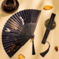 thumbnail image 4 of Ventilador Antiguo Plegable De Estilo Chino Bailar Verano Femenino Japonés Complejo Clásico Diario Barato, 4 of 4