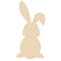 LAMIRO White Embryo Rabbit Decor Large Easter Bunny Cutouts Embellishment Dining Table Decorate Wood