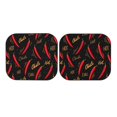thumbnail image 3 of Uemuo Hot Chili Printed 2 PCS Car Windshield Sun Shade, Auto Sun Heat and UV Rays Blocker, Foldable Automotive Front Window Sunshade Protector, 3 of 7