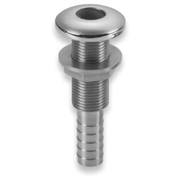 Extra Long 316 Stainless Steel Thru Hull fits 3/4" Hose