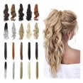 thumbnail image 1 of Qunlinta Extensiones de cola de caballo Extensiones de cabello Cola de caballo 18 "" 20 "" Garra Extensión de cola de caballo ondulada rizada Clip recto en extensión de cola de caballo Postizo sintéti, 1 of 1