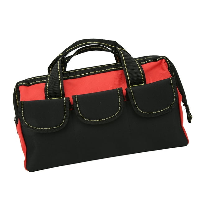 Wide Mouth Tool Bag, 13in Tool Storage Bag Oxford Cloth Multifunctional Waterproof Wide Mouth Handbag For Home Tool Shop