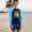 Blue, variant on Boys Long Sleeve Cartoon Print Swimwear Set Two Piece Bikini for Beach and Pool Summer Blue Size 9-10 Years