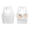 thumbnail image 5 of XIAOCHA Women's Halter Crop Tops Sleeveless Tie Back Cropped Pullover Top Stretchy Casual Workout Streetwear Tops, 5 of 5