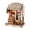 White, variant on Elegant Desktop Ornament for Home a Modern Tabletop Figure with Minimalist Design for Desk and Creativ e DIY Wooden Architecture Model, Brown, 11x8 cm