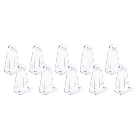 

TIERPOP 10pcs Hold Down Brackets Clear Plastic Blinds Bottom Rail Holder Clips for 2 Inch Horizontal Blinds Window Shades