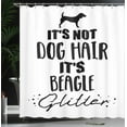 thumbnail image 4 of Ambesonne Beagle Shower Curtain, Dog Love Inspirational Motto, 69"Wx70"L, Charcoal Grey White, 4 of 5