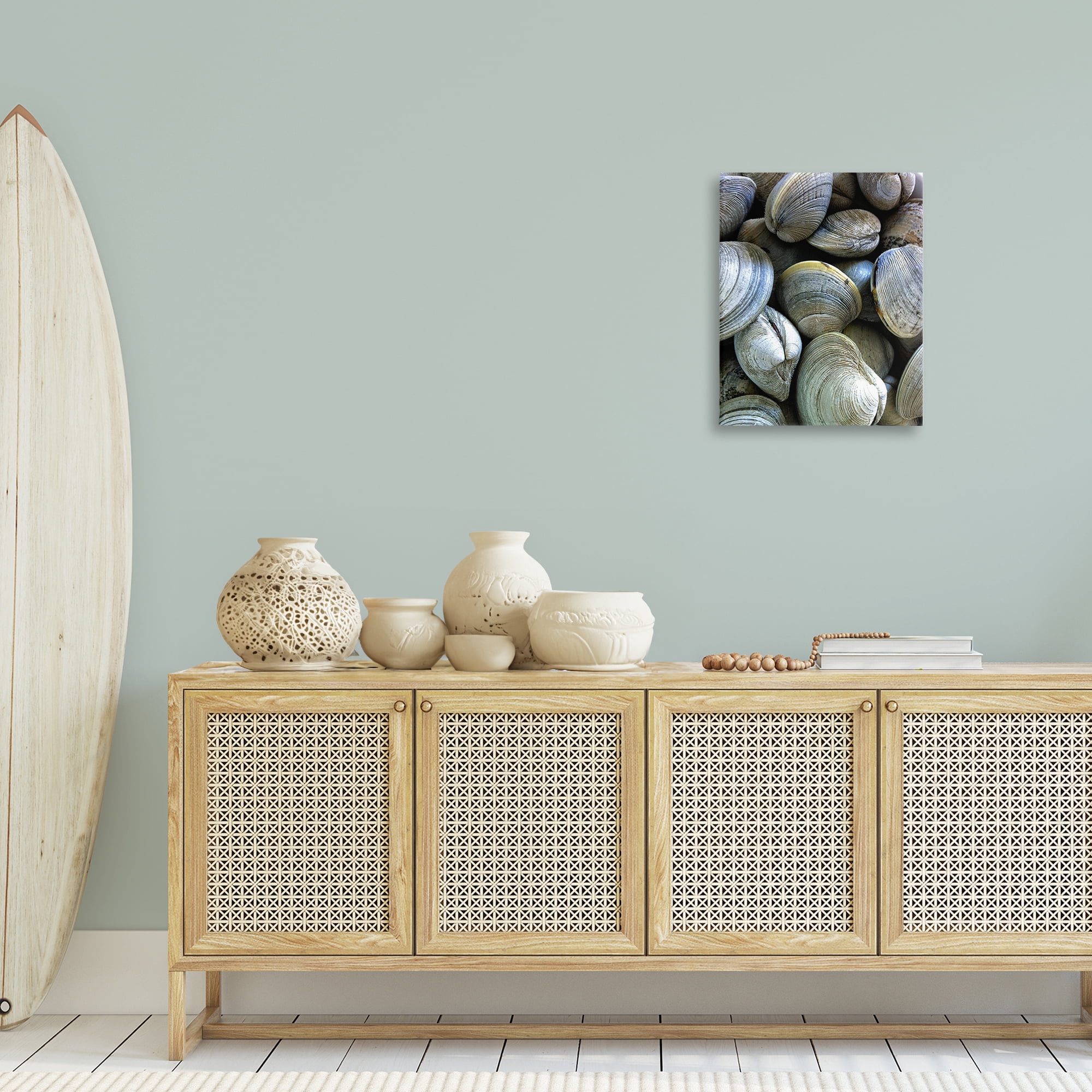 Stupell Industries Maritime Clams Pile Nautical & Beach Photography Wrapped Canvas Art Print Wall Art, 16 x 20
