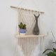 thumbnail image 2 of Estante para colgar en la pared de macramé, estante para colgar en la pared de madera bohemia, estante hecho a mano natural con cuerda de algodón para sala de estar, oficina, decoración de dormitorio Afortunado Sencillez, 2 of 5