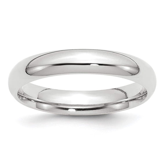 Platinum Solid Polished 4mm Comfort-Fit Wedding Band Ring Size 8.5 Wedding Band for Women and Men