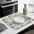 thumbnail image 3 of Pioneer Flower Floral Print Pattern Dish Drying Mat for Kitchen 1 Pack, Ultra Absorbent Microfiber Dishes Drainer Mats,16"x18", 3 of 6