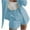 Light Blue, variant on LOVZFMLL Women's Solid Suit Pant With Pockets Waisted Shorts With Belt White M