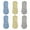 2Blue2Gray2Yellow, variant on No Show Socks Women, Ultra Thin Mesh Breathable Fabric Invisible Non-Slip Socks, 6Pairs