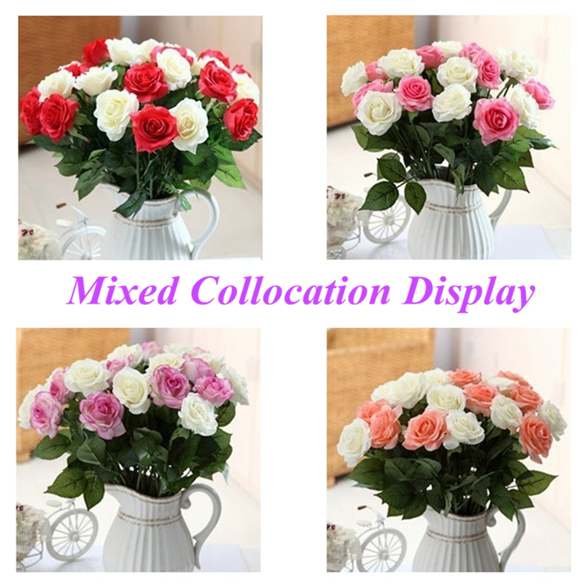Details about   20 Head Real Latex Touch Rose Artifical Flowers Wedding Party Home Bouquet Decor 