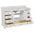 thumbnail image 6 of Harper 60" Single Bathroom Vanity with White Cabinet and Engineered Marble Top, 6 of 7