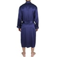 thumbnail image 2 of Men's Silk Sleepwear 100% Silk Long Robe, 2 of 10