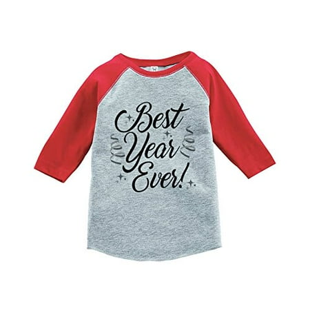 

7 ate 9 Apparel Kids Best Year Ever Red Baseball Tee