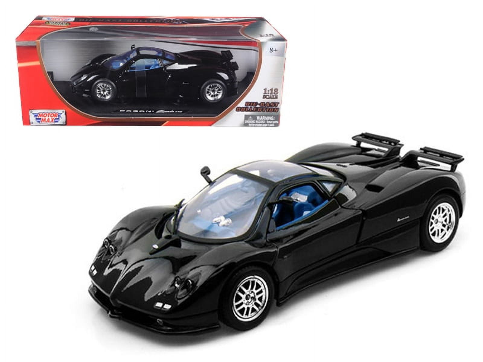 Pagani Zonda 5 Cinque White and Black 1/18 Diecast Model Car