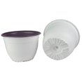 thumbnail image 2 of Poppelmann VAA212175 Pot Rond en Plastique de 8,25 Po&44; Blanc et Gris - Pack de 5, 2 of 3