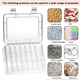 thumbnail image 5 of IMCBSTT - 15 cajas transparentes pequeñas para almacenar cuentas de polipropileno transparente y organizador con tapa con bisagras para joyería, 5 of 7