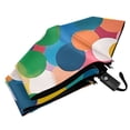 thumbnail image 6 of FORMRS Travel Umbrella Folding Auto Open Close Windproof Rain UV Protection, Dark Colorful Circles, 6 of 8