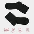 thumbnail image 6 of Cosyfeel Diabetic Socks Women Loose Diabetic Ankle Socks Bamboo Socks for Women's, 4 Pairs Diabetics Neuropathy Socks (Black, Large), 6 of 7