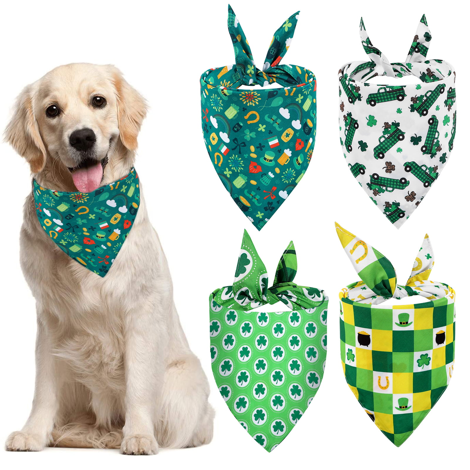 Dog Collar Bandana Pet Dog Bandana Scarf Washable And Reusable Dog Bibs Double Sides Patterns Wearable Grooming Accessories 2 