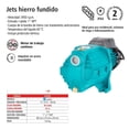 thumbnail image 4 of Bomba de Agua Eléctrica Iusa Tipo Jet 1 HP azul, 4 of 6