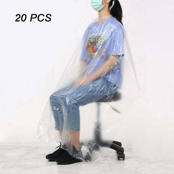 Yeacher 20 Sheets Disposable Hair Salon Capes Waterproof Haircut Apron Salon Accessory Shampoo Barber Tools for Hair Cutting