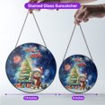 thumbnail image 5 of Merry Christmas and Happy New Year Santa Maine Coon Holiday Xmas Winter 2025 Stained Glass Suncatcher Cat Lover Kitten Owner Gifts Window Hanging Sign Decor - 00024, 5 of 5