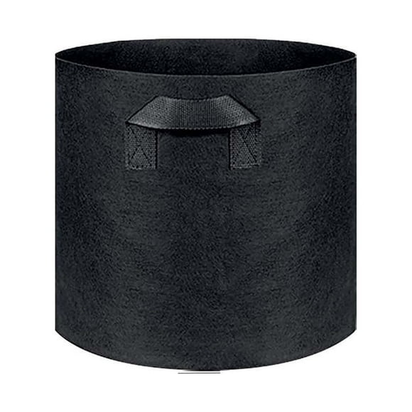 Flowerpots with Dish Ceramic, Nonwoven Fabric Pots with Handles Heavy Duty Gardening Planter for Potato Tomato Vegetable and Fruits Black, Flower Pots