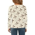 thumbnail image 4 of Abcomgle Long Sleeve T Shirts for Girls 10-12 Crewneck Fall T-Shirts for Girls Trendy Basic Top for Girls Trendy Bow Graphic Blouses for Girls 9-10 Years,Light Brown, 4 of 6