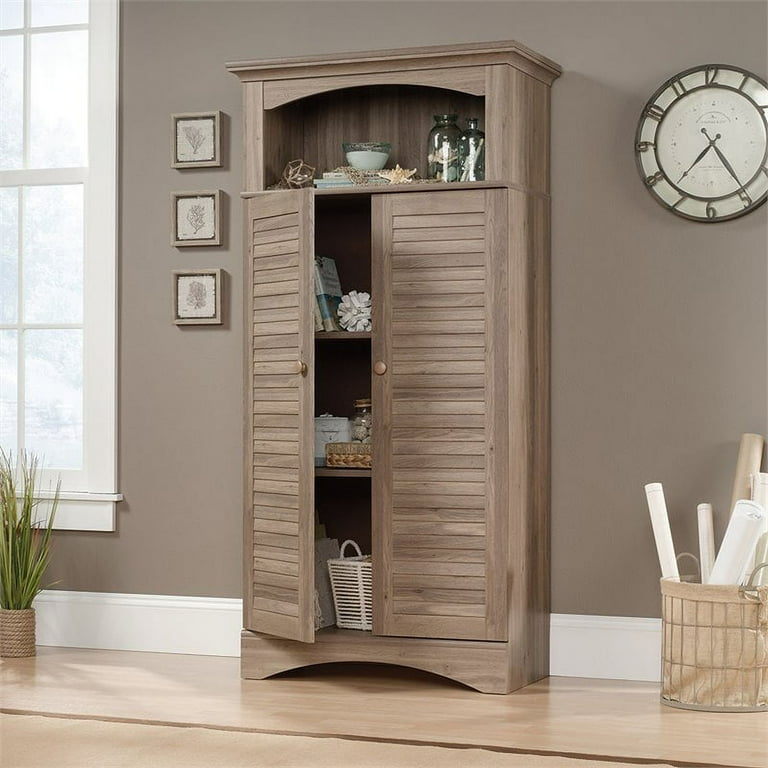 Living Essentials Harbor View Storage Cabinet in Salt Oak