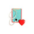 thumbnail image 2 of Creative Cartoon Stethoscope Heartbeat Red Cross Shape Accessory Brooch, 2 of 2
