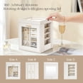 thumbnail image 3 of Casegrace 360° Rotatable Jewelry Box With Built-in Expandable Mirror, Side Storage Compartments With Clear Flip Window, Dual Pull-out Side Drawers Orgaznier for Rings, Earrings, Necklaces, 3 of 9