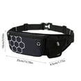 thumbnail image 3 of Unisex Running Waist Pack | Waterproof Sports Belt Bag for Phones, Keys, Water Bottle Holder | Adjustable Lightweight Fitness Gear for Marathon, Outdoor Jogging, 1pc | 27x14cm, 3 of 6