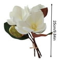 thumbnail image 3 of 3 Stems Real Touch Creamy White Magnolia Flowers,Artificial Realistic Magnolia for Home Decor,Faux Magnolia Flowers,White Silk Artificial Magnolia Flowers Decoration Bouquet for Wedding Home,1PC,9.8", 3 of 4